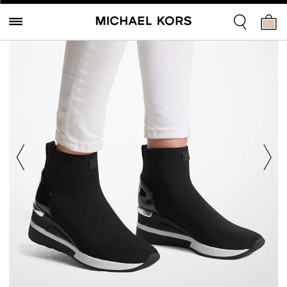 NEW Michael Kors Skylar Stretch Knit Sock Sneaker
